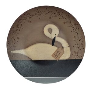 Barbara Lloyd Country Wooden Handpainted Plate Signed by Artist